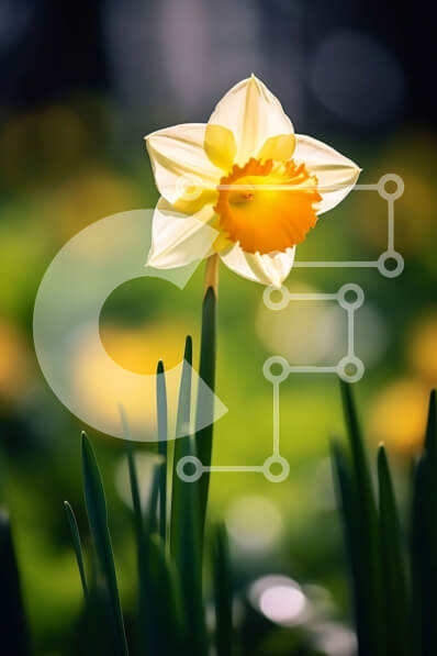 Σετ των 2 Intra Συλλεκτικό Ξύλινο Παζλ Plywood  4mm - Εκπληκτική εικόνα ενός κίτρινου λουλουδιού ασφόδελου σε πλήρη άνθιση Σε Ξύλινο Κουτί - Διαστάσεις: 10x10 cm – 25 κομμάτια