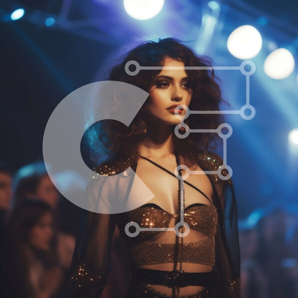 Σετ των 2 Intra Συλλεκτικό Ξύλινο Παζλ Plywood  4mm - Εκπληκτικό μοντέλο περπατά στην πασαρέλα με μαύρο και χρυσό σύνολο Σε Ξύλινο Κουτί - Διαστάσεις: 10x10 cm – 25 κομμάτια