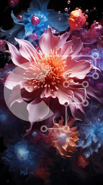 Σετ των 2 Intra Συλλεκτικό Ξύλινο Παζλ Plywood  4mm - Ζωντανή κινηματογράφηση σε πρώτο πλάνο ενός λουλουδιού με σταγονίδια νερού Σε Ξύλινο Κουτί - Διαστάσεις: 10x10 cm – 25 κομμάτια