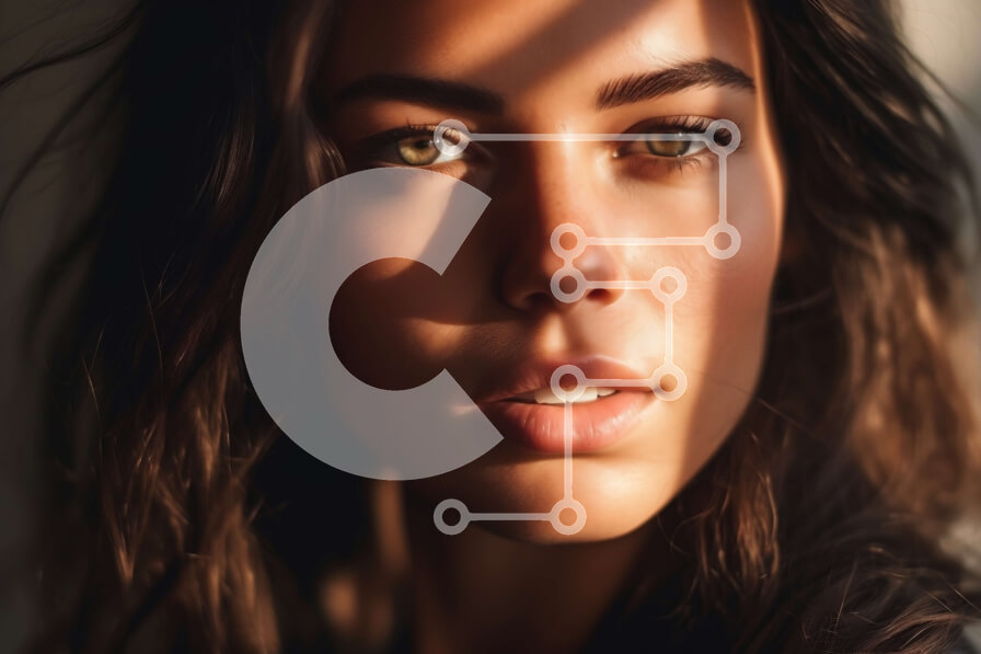 Intra Συλλεκτικό Ξύλινο Παζλ Plywood  4mm - Πορτρέτο μιας όμορφης νεαρής γυναίκας με σοβαρή έκφραση Σε Ξύλινο Κουτί - Διαστάσεις Puzzle: 10x10 cm – 25 κομμάτια