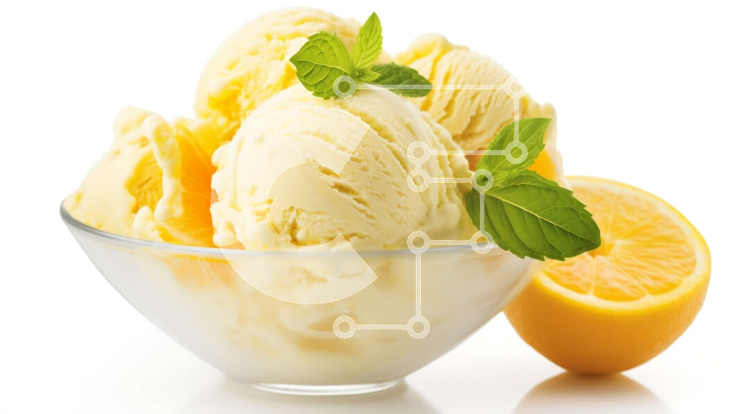 Σετ των 2 Intra Συλλεκτικό Ξύλινο Παζλ Plywood  4mm - Νόστιμο μπολ παγωτού με φέτα πορτοκαλιού και φύλλο μέντας Σε Ξύλινο Κουτί - Διαστάσεις: 10x10 cm – 25 κομμάτια