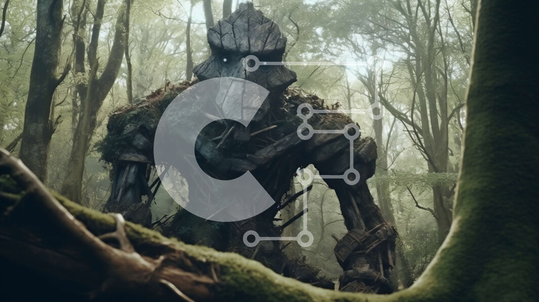 Intra Συλλεκτικό Ξύλινο Παζλ Plywood  4mm - Μεγαλοπρεπές δέντρο σε ένα καταπράσινο δάσος με βρύα και αμπέλια Σε Ξύλινο Κουτί - Διαστάσεις: 10x10 cm – 25 κομμάτια