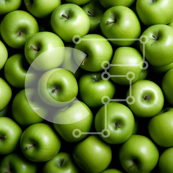 Σετ των 2 Intra Συλλεκτικό Ξύλινο Παζλ Plywood  4mm - Σωρός από φρέσκα πράσινα μήλα Σε Ξύλινο Κουτί - Διαστάσεις: 10x10 cm – 25 κομμάτια