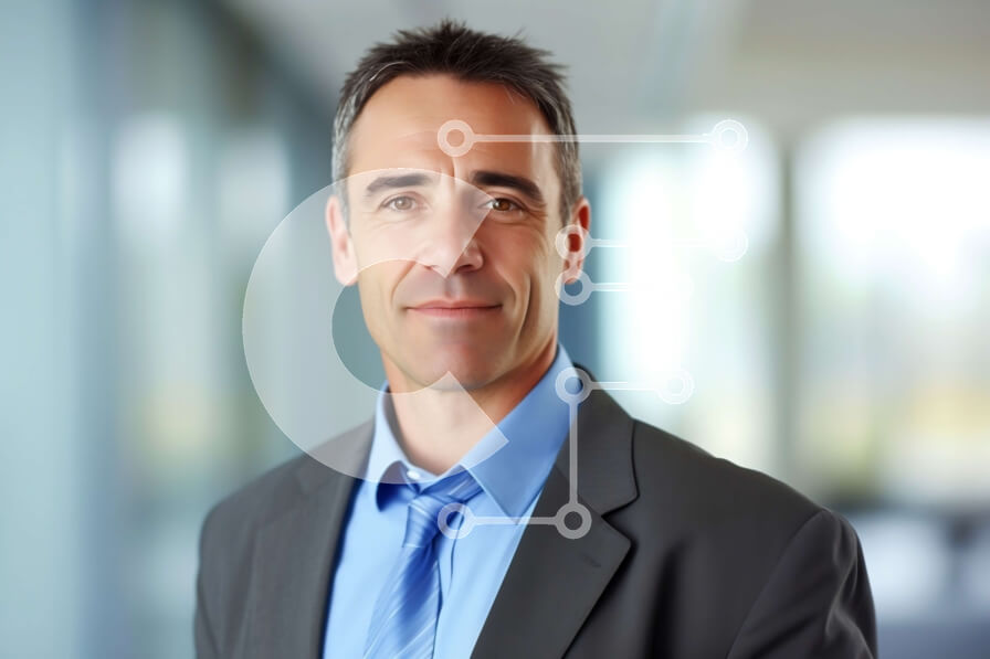 Intra Συλλεκτικό Ξύλινο Παζλ Plywood  4mm - Επαγγελματική εικόνα ενός μεσήλικα με κοστούμι και γραβάτα Σε Ξύλινο Κουτί - Διαστάσεις Puzzle: 10x10 cm – 25 κομμάτια