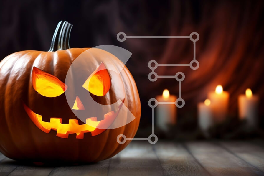 Intra Συλλεκτικό Ξύλινο Παζλ Plywood  4mm - Φώτισε την κολοκύθα αποκριών με κεριά Σε Ξύλινο Κουτί - Διαστάσεις Puzzle: 10x10 cm – 25 κομμάτια