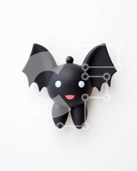 Intra Συλλεκτικό Ξύλινο Παζλ Plywood  4mm - Ανάποδη Μαύρη Νυχτερίδα Παιχνιδιού με Απλωμένα Φτερά Σε Ξύλινο Κουτί - Διαστάσεις: 10x10 cm – 25 κομμάτια