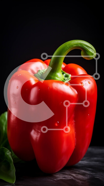 Intra Συλλεκτικό Ξύλινο Παζλ Plywood  4mm - Φρέσκο ​​και ώριμο κόκκινο πιπέρι σε μαύρη επιφάνεια Σε Ξύλινο Κουτί - Διαστάσεις: 10x10 cm – 25 κομμάτια