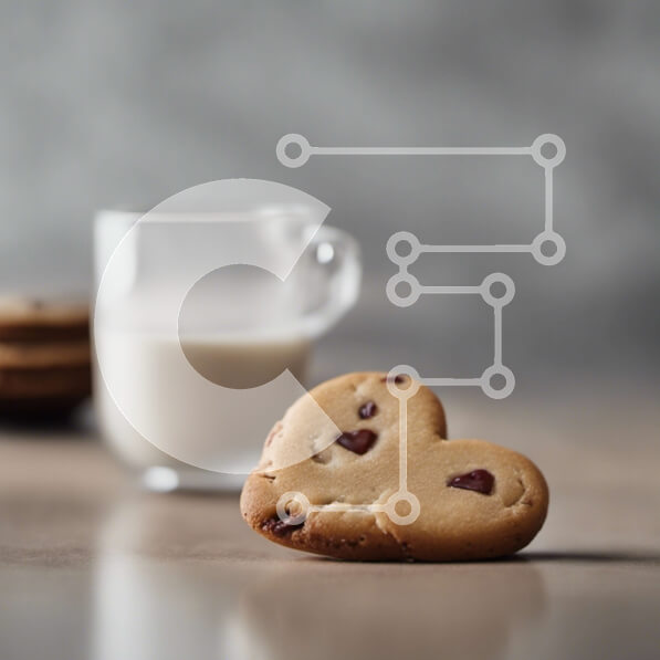 Σετ των 2 Intra Συλλεκτικό Ξύλινο Παζλ Plywood  4mm - Μπισκότο σε σχήμα καρδιάς με κομματάκια σοκολάτας σε ένα ποτήρι γάλα Σε Ξύλινο Κουτί - Διαστάσεις: 10x10 cm – 25 κομμάτια