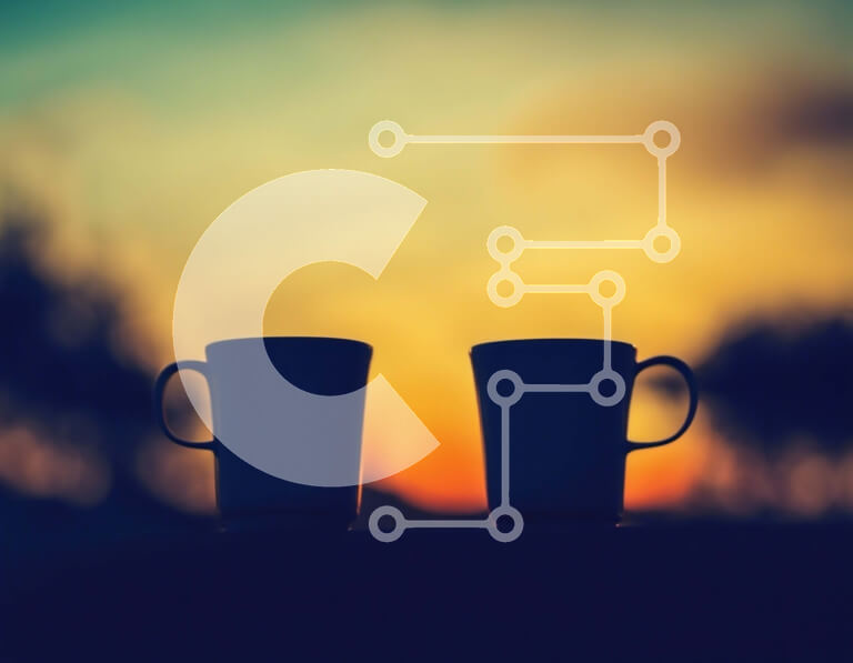 Σετ των 2 Intra Συλλεκτικό Ξύλινο Παζλ Plywood  4mm - Ηλιοβασίλεμα φλιτζάνια καφέ σε ένα τραπέζι Σε Ξύλινο Κουτί - Διαστάσεις: 10x10 cm – 25 κομμάτια