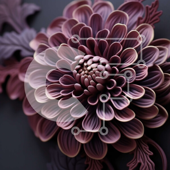 Intra Συλλεκτικό Ξύλινο Παζλ Plywood  4mm - Κοντινή όψη του λουλουδιού χρυσάνθεμου Σε Ξύλινο Κουτί - Διαστάσεις: 10x10 cm – 25 κομμάτια