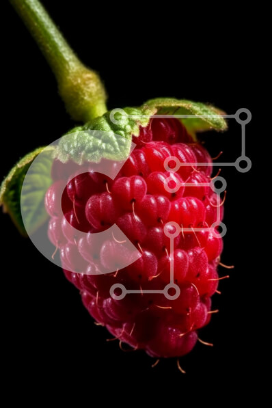 Σετ των 2 Intra Συλλεκτικό Ξύλινο Παζλ Plywood  4mm - Όμορφη εικόνα ενός κόκκινου βατόμουρου με πράσινα φύλλα Σε Ξύλινο Κουτί - Διαστάσεις: 10x10 cm – 25 κομμάτια