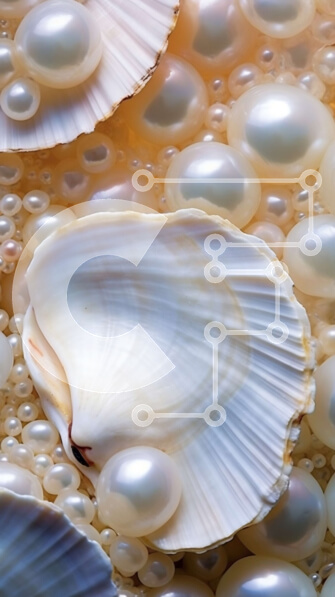 Intra Συλλεκτικό Ξύλινο Παζλ Plywood  4mm - Όμορφη κοντινή λήψη με μαργαριτάρια σε λευκό φόντο Σε Ξύλινο Κουτί - Διαστάσεις: 10x10 cm – 25 κομμάτια