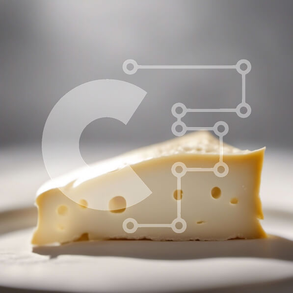 Σετ των 2 Intra Συλλεκτικό Ξύλινο Παζλ Plywood  4mm - Κομμάτι τυρί σε ένα άσπρο πιάτο Σε Ξύλινο Κουτί - Διαστάσεις: 10x10 cm – 25 κομμάτια