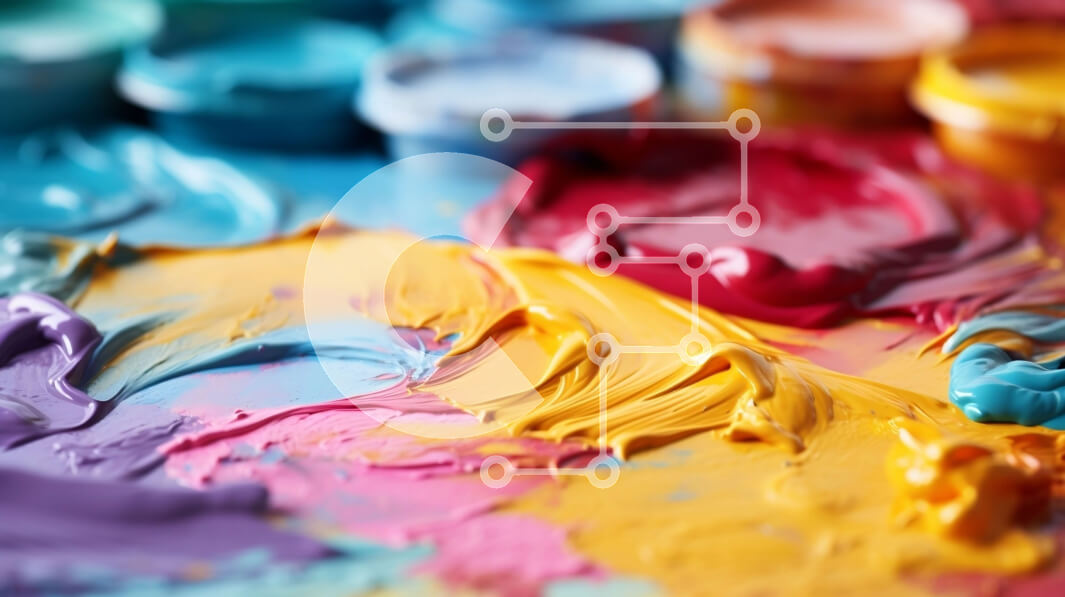 Intra Συλλεκτικό Ξύλινο Παζλ Plywood  4mm - Πολύχρωμη παλέτα χρωμάτων και πινέλων Σε Ξύλινο Κουτί - Διαστάσεις Puzzle: 10x10 cm – 25 κομμάτια