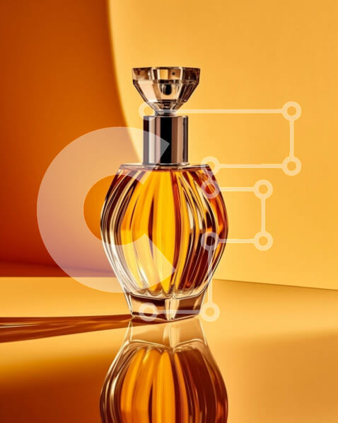 Intra Συλλεκτικό Ξύλινο Παζλ Plywood  4mm - Όμορφη εικόνα ενός γυάλινου μπουκαλιού αρώματος Σε Ξύλινο Κουτί - Διαστάσεις Puzzle: 10x10 cm – 25 κομμάτια