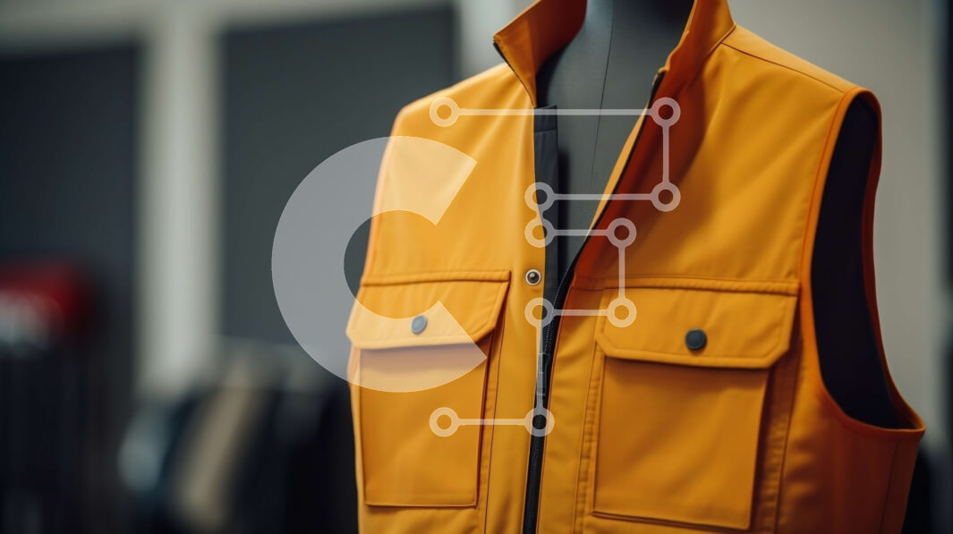 Σετ των 2 Intra Συλλεκτικό Ξύλινο Παζλ Plywood  4mm - Κομψό πορτοκαλί γιλέκο σε μανεκέν Σε Ξύλινο Κουτί - Διαστάσεις: 10x10 cm – 25 κομμάτια