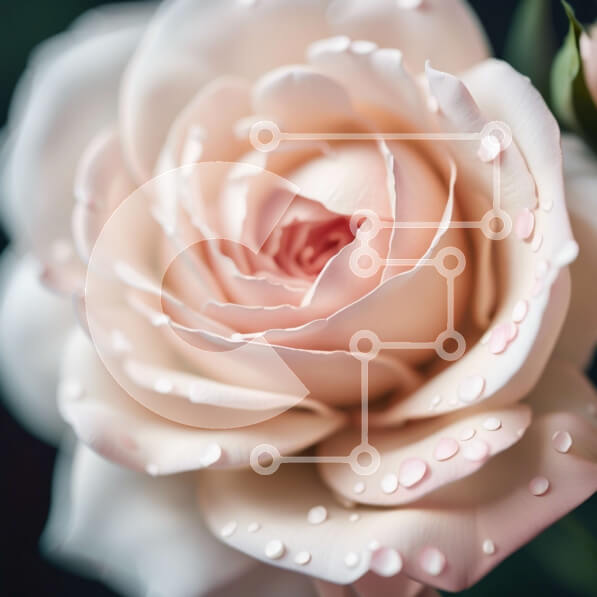 Intra Συλλεκτικό Ξύλινο Παζλ Plywood  4mm - Όμορφη κοντινή λήψη ενός λευκού τριαντάφυλλου με σταγονίδια νερού Σε Ξύλινο Κουτί - Διαστάσεις: 10x10 cm – 25 κομμάτια