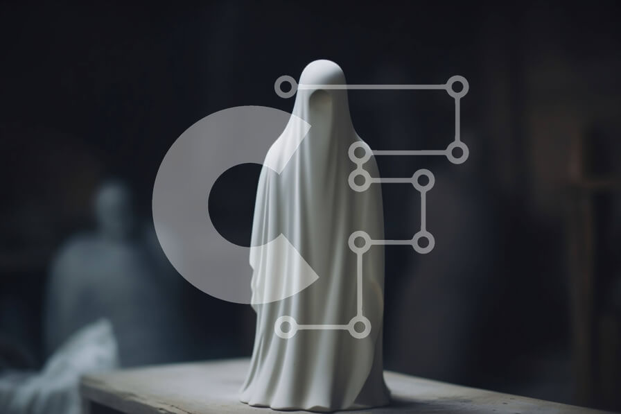 Intra Συλλεκτικό Ξύλινο Παζλ Plywood  4mm - Λευκό άγαλμα σε ξύλινο τραπέζι με μανίκια με κουκούλα Σε Ξύλινο Κουτί - Διαστάσεις: 10x10 cm – 25 κομμάτια