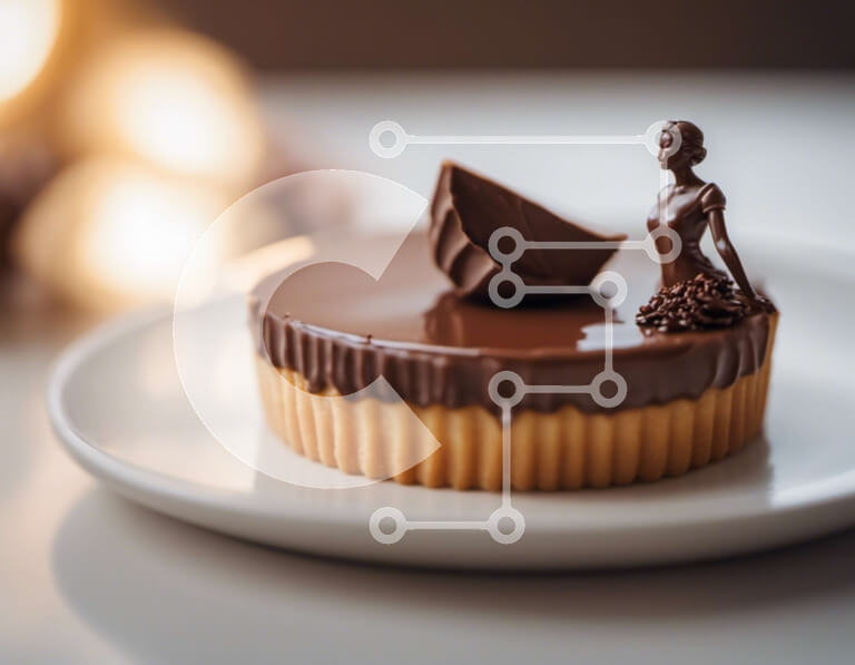 Σετ των 2 Intra Συλλεκτικό Ξύλινο Παζλ Plywood  4mm - Νόστιμο επιδόρπιο σοκολάτας με κομψά σχεδιασμένο γυναικείο αγαλμάτιο Σε Ξύλινο Κουτί - Διαστάσεις: 10x10 cm – 25 κομμάτια