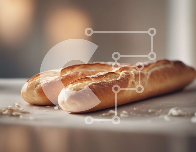 Σετ των 2 Intra Συλλεκτικό Ξύλινο Παζλ Plywood  4mm - Δύο μακριά ψωμιά σε ένα τραπέζι Σε Ξύλινο Κουτί - Διαστάσεις: 10x10 cm – 25 κομμάτια