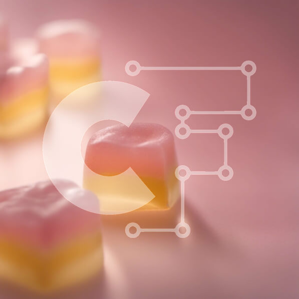 Σετ των 2 Intra Συλλεκτικό Ξύλινο Παζλ Plywood  4mm - Ποικιλία ζαχαρωτών στο τραπέζι Σε Ξύλινο Κουτί - Διαστάσεις: 10x10 cm – 25 κομμάτια