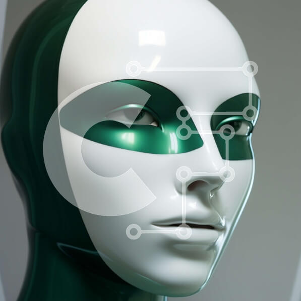 Σετ των 2 Intra Συλλεκτικό Ξύλινο Παζλ Plywood  4mm - Μανεκέν με λευκό και πράσινο πρόσωπο Σε Ξύλινο Κουτί - Διαστάσεις: 10x10 cm – 25 κομμάτια