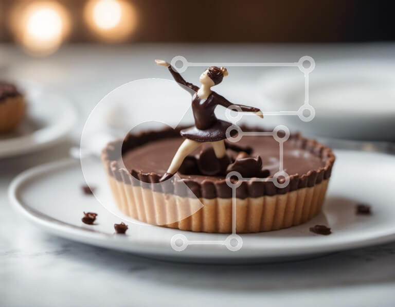 Σετ των 2 Intra Συλλεκτικό Ξύλινο Παζλ Plywood  4mm - Επιδόρπιο με επικάλυψη σοκολάτας με ειδώλια χορευτών Σε Ξύλινο Κουτί - Διαστάσεις: 10x10 cm – 25 κομμάτια