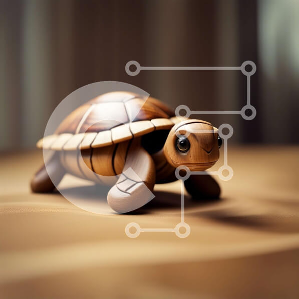 Intra Συλλεκτικό Ξύλινο Παζλ Plywood  4mm - Αξιολάτρευτο διακοσμητικό κομμάτι Ξύλινης Χελώνας Σε Ξύλινο Κουτί - Διαστάσεις: 10x10 cm – 25 κομμάτια