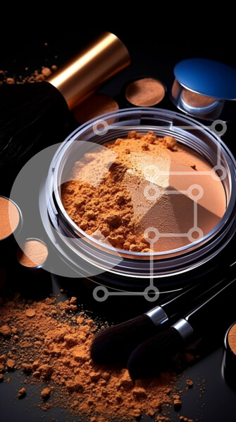 Intra Συλλεκτικό Ξύλινο Παζλ Plywood  4mm - Παλέτα μακιγιάζ με διάφορες αποχρώσεις πορτοκαλί και καφέ σκιές ματιών, ρουζ και μπρονζέ Σε Ξύλινο Κουτί - Διαστάσεις Puzzle: 10x10 cm – 25 κομμάτια