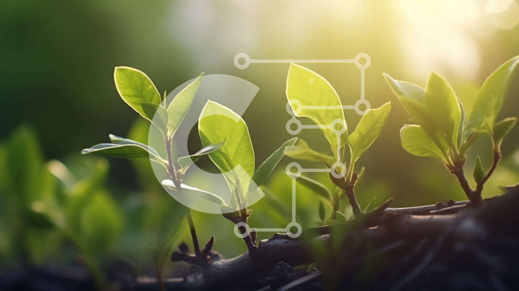 Intra Συλλεκτικό Ξύλινο Παζλ Plywood  4mm - Κοντινή όψη ενός μικρού φυτού με πράσινα φύλλα και ένα λεπτό στέλεχος Σε Ξύλινο Κουτί - Διαστάσεις: 10x10 cm – 25 κομμάτια