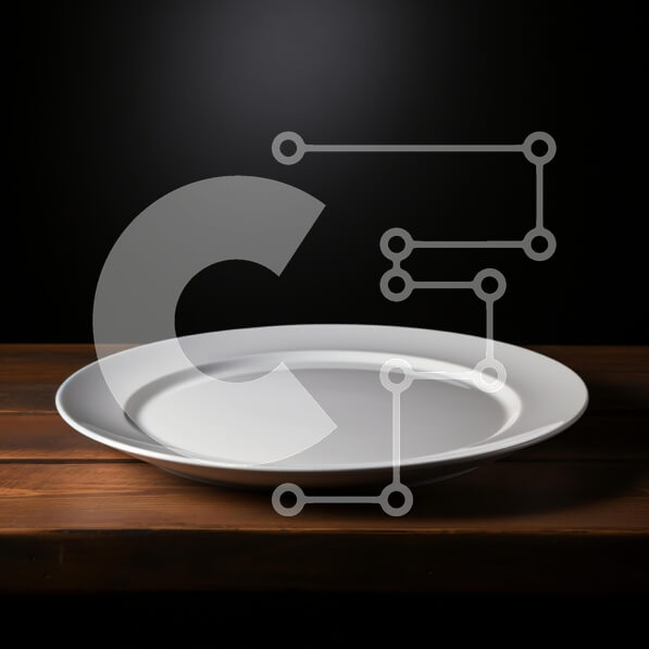 Σετ των 2 Intra Συλλεκτικό Ξύλινο Παζλ Plywood  4mm - Λευκό πιάτο σε ξύλινο τραπέζι Σε Ξύλινο Κουτί - Διαστάσεις: 10x10 cm – 25 κομμάτια