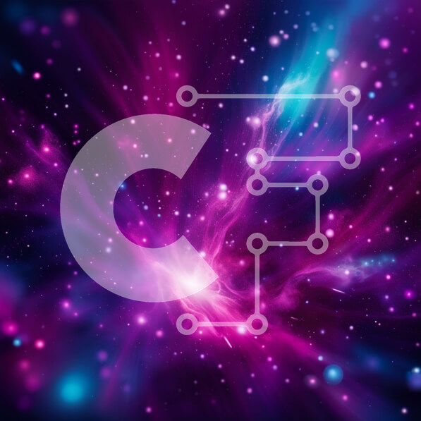 Intra Συλλεκτικό Ξύλινο Παζλ Plywood  4mm - Εκπληκτική εικόνα ενός μωβ και μπλε νεφελώματος στο διάστημα Σε Ξύλινο Κουτί - Διαστάσεις Puzzle: 10x10 cm – 25 κομμάτια