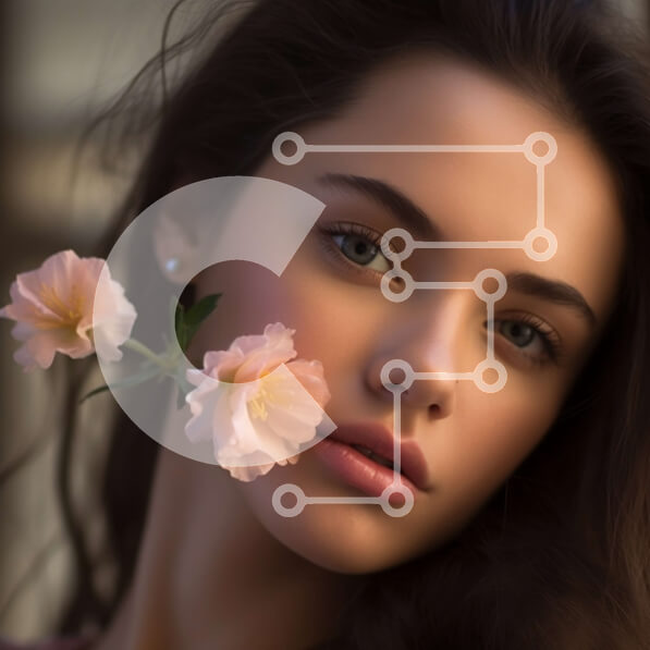 Σετ των 2 Intra Συλλεκτικό Ξύλινο Παζλ Plywood  4mm - Ρομαντικό και ονειρικό πορτρέτο μιας γυναίκας με μακριά σκούρα μαλλιά και καστανά μάτια Σε Ξύλινο Κουτί - Διαστάσεις: 10x10 cm – 25 κομμάτια