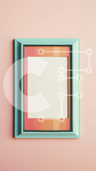 Intra Συλλεκτικό Ξύλινο Παζλ Plywood  4mm - Κενό λευκό πλαίσιο σε ροζ τοίχο Σε Ξύλινο Κουτί - Διαστάσεις Puzzle: 10x10 cm – 25 κομμάτια