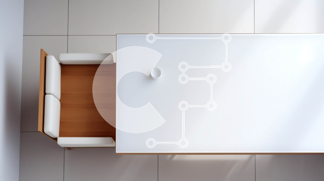 Intra Συλλεκτικό Ξύλινο Παζλ Plywood  4mm - Τραπεζαρία με τέσσερις καρέκλες σε ένα φωτεινό και ευάερο δωμάτιο Σε Ξύλινο Κουτί - Διαστάσεις Puzzle: 10x10 cm – 25 κομμάτια