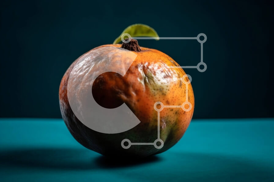 Σετ των 2 Intra Συλλεκτικό Ξύλινο Παζλ Plywood  4mm - Εικόνα ενός ώριμου πορτοκαλιού που κάθεται σε ένα τραπέζι Σε Ξύλινο Κουτί - Διαστάσεις: 10x10 cm – 25 κομμάτια