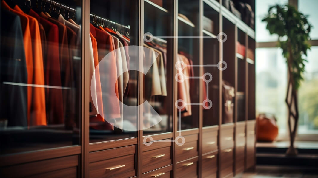 Intra Συλλεκτικό Ξύλινο Παζλ Plywood  4mm - Ντουλάπα με ξύλινα ράφια και γυάλινες πόρτες Σε Ξύλινο Κουτί - Διαστάσεις Puzzle: 10x10 cm – 25 κομμάτια