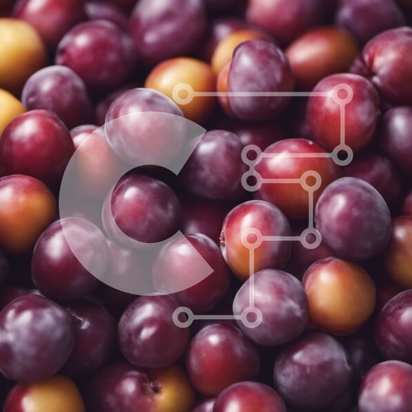 Σετ των 2 Intra Συλλεκτικό Ξύλινο Παζλ Plywood  4mm - Κοντινό πλάνο των Deep Purple Ripe Plums Σε Ξύλινο Κουτί - Διαστάσεις: 10x10 cm – 25 κομμάτια