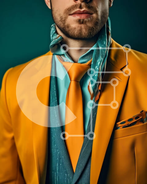 Intra Συλλεκτικό Ξύλινο Παζλ Plywood  4mm - Κομψά ντυμένος άντρας με ζωηρό κοστούμι Σε Ξύλινο Κουτί - Διαστάσεις Puzzle: 10x10 cm – 25 κομμάτια