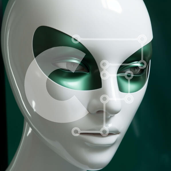 Σετ των 2 Intra Συλλεκτικό Ξύλινο Παζλ Plywood  4mm - Μανεκέν με λευκό πρόσωπο και πράσινα μάτια Σε Ξύλινο Κουτί - Διαστάσεις: 10x10 cm – 25 κομμάτια