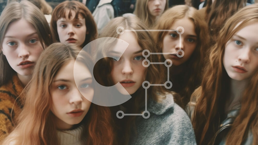 Intra Συλλεκτικό Ξύλινο Παζλ Plywood  4mm - Πορτρέτο νεαρών γυναικών σε απαλό φωτισμό Σε Ξύλινο Κουτί - Διαστάσεις Puzzle: 10x10 cm – 25 κομμάτια