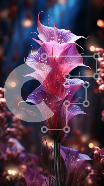 Σετ των 2 Intra Συλλεκτικό Ξύλινο Παζλ Plywood  4mm - Όμορφη κινηματογράφηση σε πρώτο πλάνο ενός ροζ λουλουδιού με ζωηρά κόκκινα κέντρα Σε Ξύλινο Κουτί - Διαστάσεις: 10x10 cm – 25 κομμάτια