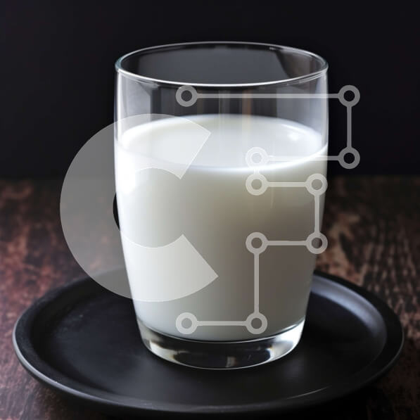 Σετ των 2 Intra Συλλεκτικό Ξύλινο Παζλ Plywood  4mm - Ποτήρι γάλα σε μαύρο πιάτο Σε Ξύλινο Κουτί - Διαστάσεις: 10x10 cm – 25 κομμάτια