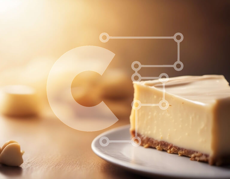 Σετ των 2 Intra Συλλεκτικό Ξύλινο Παζλ Plywood  4mm - Κρεμώδες cheesecake σε ξύλινο τραπέζι Σε Ξύλινο Κουτί - Διαστάσεις: 10x10 cm – 25 κομμάτια