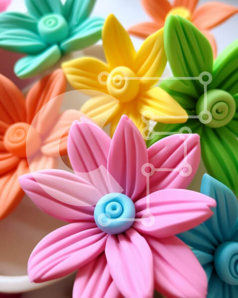 Intra Συλλεκτικό Ξύλινο Παζλ Plywood  4mm - Πολύχρωμα λουλούδια σε βάζο Σε Ξύλινο Κουτί - Διαστάσεις: 10x10 cm – 25 κομμάτια