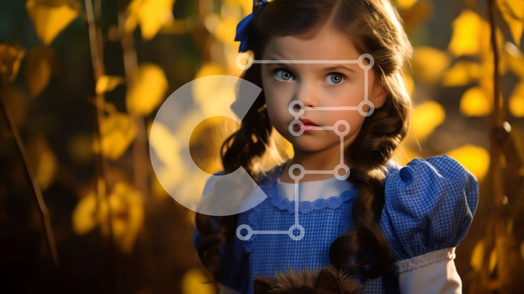 Intra Συλλεκτικό Ξύλινο Παζλ Plywood  4mm - Όμορφη εικόνα ενός νεαρού κοριτσιού που στέκεται σε ένα χωράφι που περιβάλλεται από κίτρινα φύλλα Σε Ξύλινο Κουτί - Διαστάσεις: 10x10 cm – 25 κομμάτια