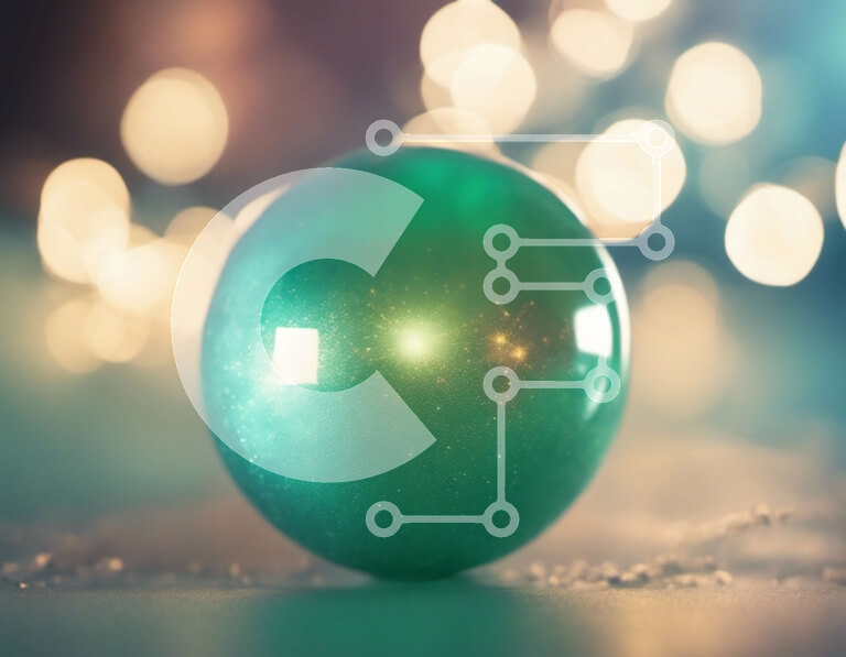 Intra Συλλεκτικό Ξύλινο Παζλ Plywood  4mm - Πράσινο χριστουγεννιάτικο στολίδι στο τραπέζι με θολό χριστουγεννιάτικο φώτα φόντο Σε Ξύλινο Κουτί - Διαστάσεις: 10x10 cm – 25 κομμάτια