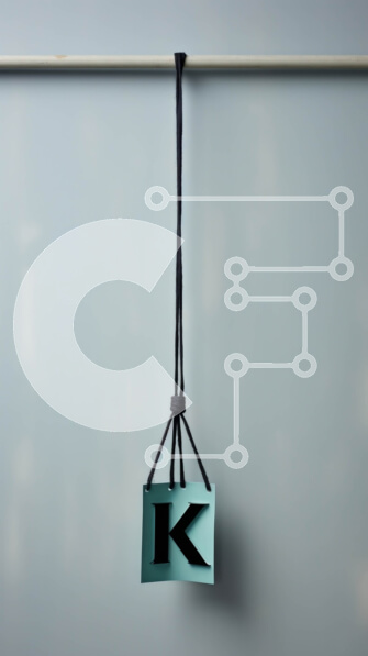 Intra Συλλεκτικό Ξύλινο Παζλ Plywood  4mm - Κρεμαστό γράμμα Κ - Μοναδικό και Δημιουργικό Σε Ξύλινο Κουτί - Διαστάσεις Puzzle: 10x10 cm – 25 κομμάτια