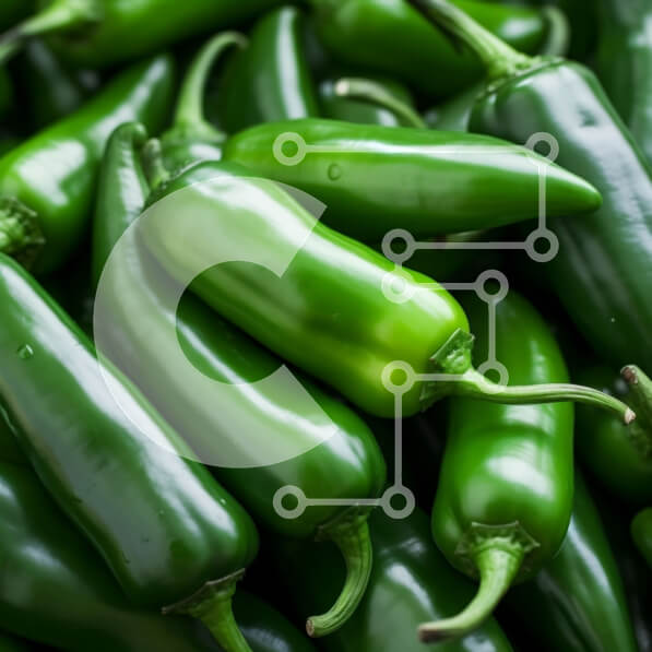 Σετ των 2 Intra Συλλεκτικό Ξύλινο Παζλ Plywood  4mm - Πράσινες πιπεριές τσίλι στοιβαγμένες η μία πάνω στην άλλη Σε Ξύλινο Κουτί - Διαστάσεις: 10x10 cm – 25 κομμάτια