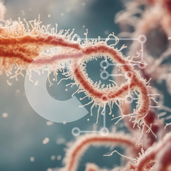 Intra Συλλεκτικό Ξύλινο Παζλ Plywood  4mm - Κοντινή όψη ενός ερυθρού αιμοσφαιρίου Σε Ξύλινο Κουτί - Διαστάσεις Puzzle: 10x10 cm – 25 κομμάτια